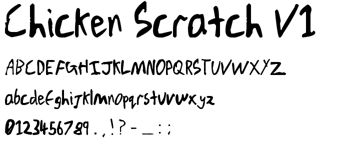 Chicken Scratch V1 font